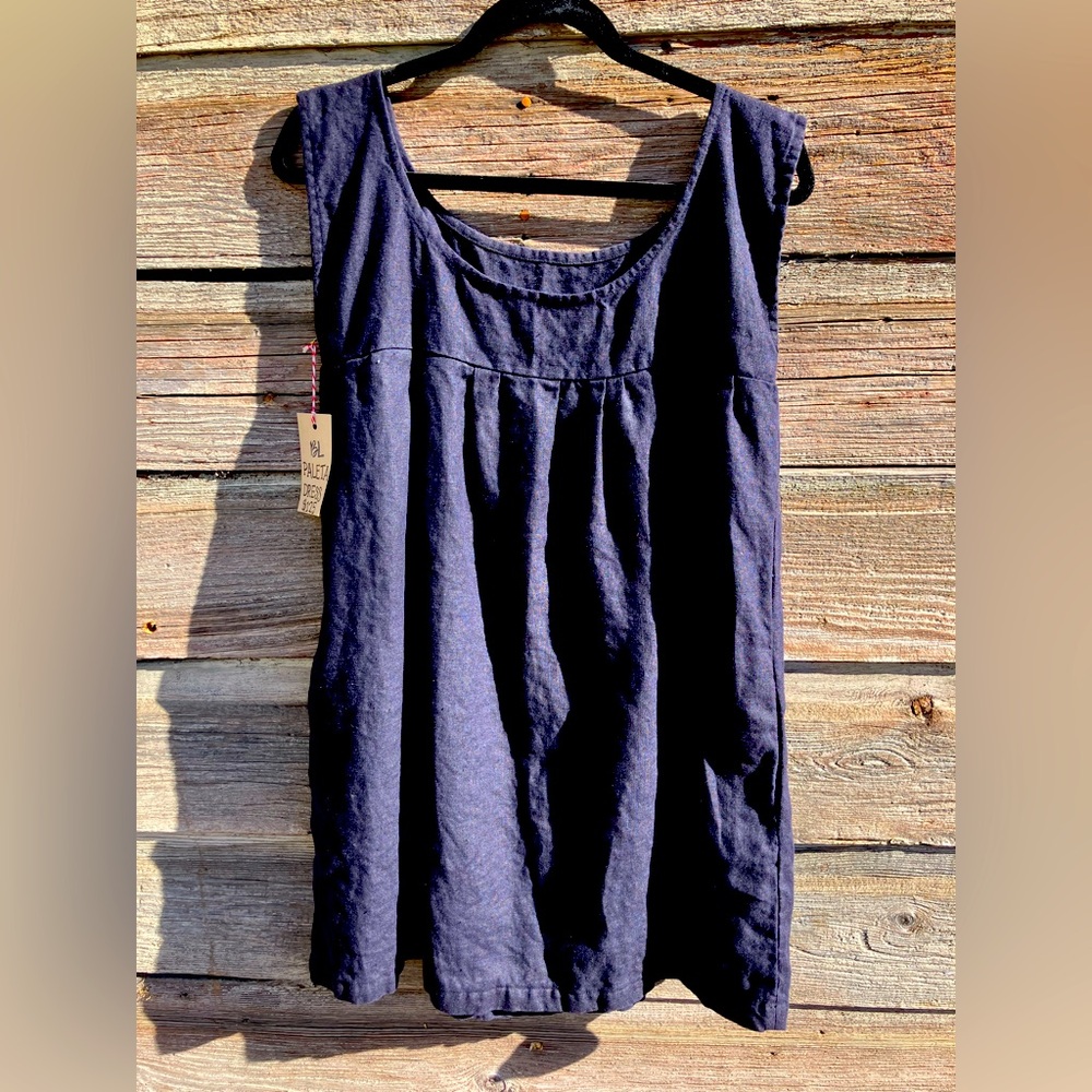 100% linen mini dress